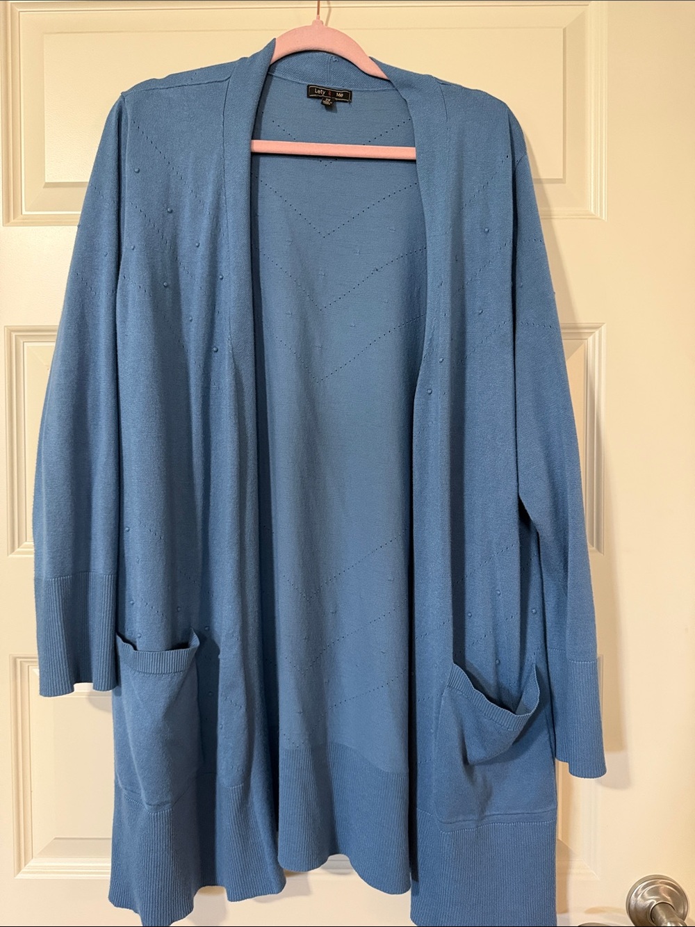 Lety & Me Angelia Long Sleeve Blue Cardigan